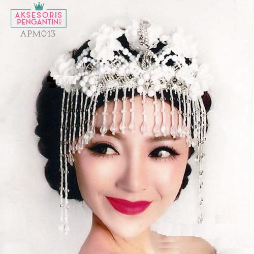 [STOCK TERBATAS] TIARA PENGANTIN BUNGA HEADPIECE WEDDING AKSESORIS RAMBUT APM013