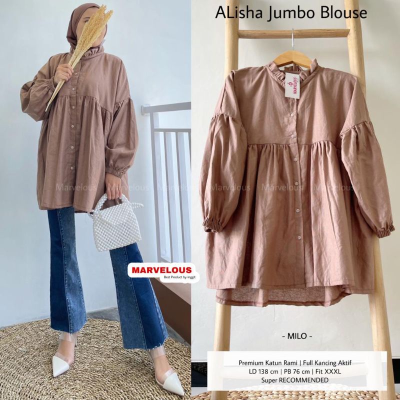 alisha jumbo blouse katun rami by marvelous