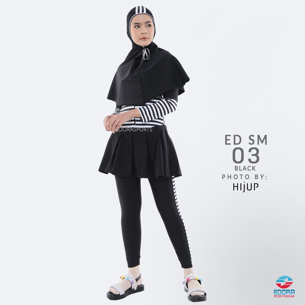 EDORA Baju Renang Muslim Wanita Dewasa ED SM Model SLIM FIT MUSLIMAH