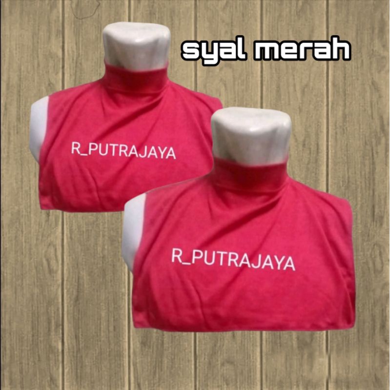 Skrap merah kaos bahan katunSkrap merah kaos bahan katun untuk tni pelindung leher untuk upacara ..