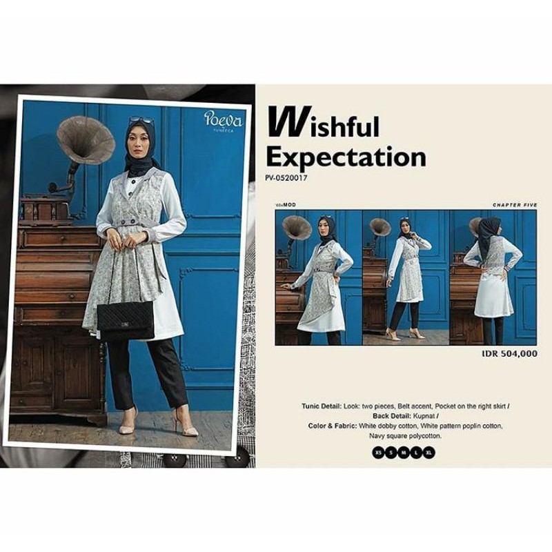 TUNIK WISHFUL EXPECTATION by POEVA TUNIK MODERN CANTIK IBUINDUNG