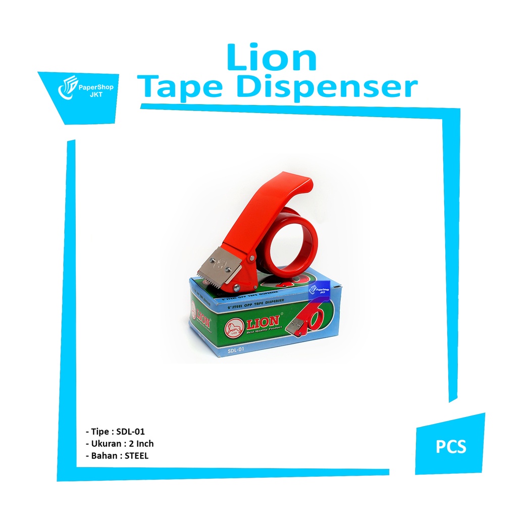 

LION - Tape Dispenser 2 Inch SDL-01 Pemotong Lakban 2 Inch - Pcs