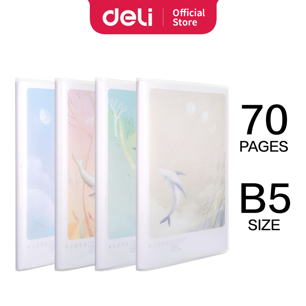 

Deli buku notebook sampul plastik B5 96 lembar Desain kecil dan lucu T1696