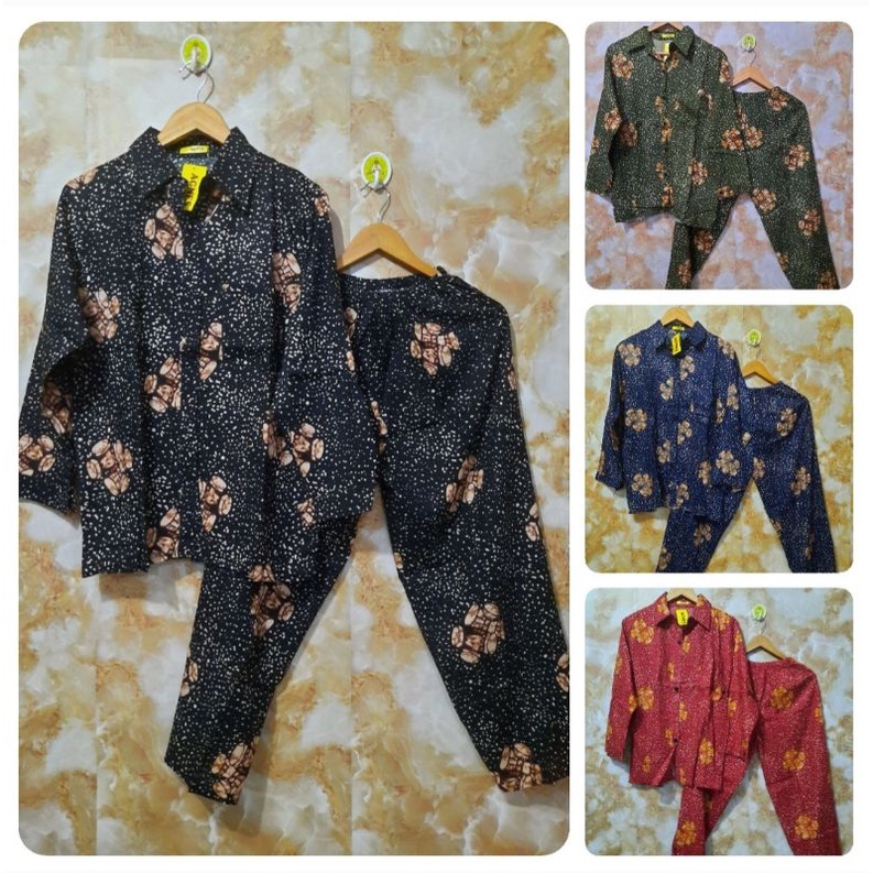 RY. 10 [BISA COD] TSC SET KEMEJA PP RAYON AGNES BY TESSA MOTIF BUNGA