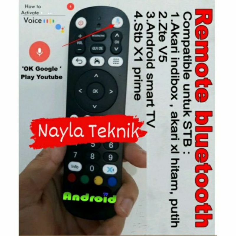 REMOTE FIRST MEDIA INTERAKTIF ORIGINAL (BARU)/0REMOTE STB ANDROID TV SUPPORT BLUETOOTH DAN GOOGLE ASSISTANT VOICE