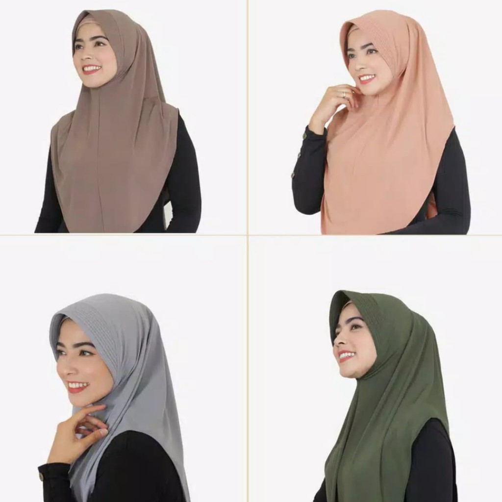 Hijab Khiimar Jersey Pinguin Premium Grosir Jilbab Kerudung Keyva Pashmina Termurah