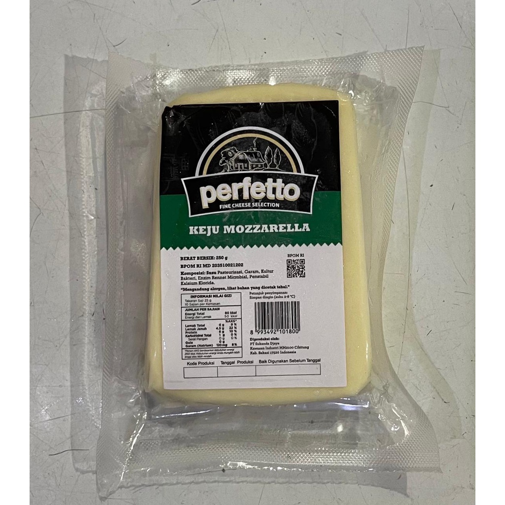 

Gosend Only - Keju Keju Mozarella Cheese Perfetto 250gram