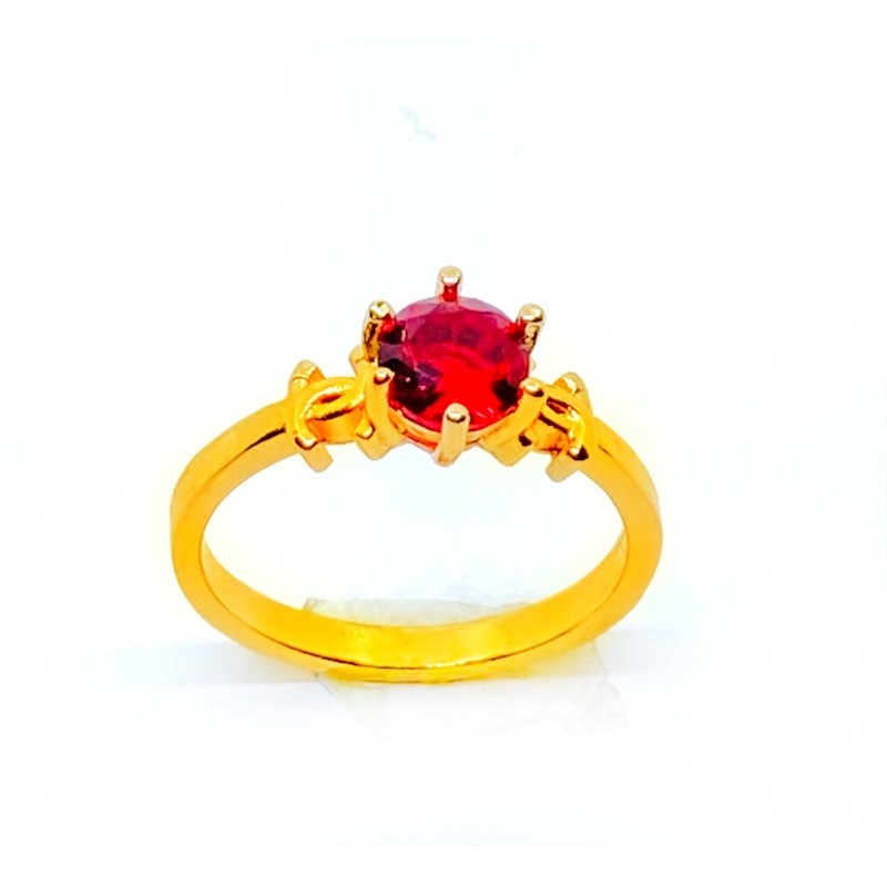 cincin wanita //cincin permata satu //cincin lapis emas //perhiasan//cincin