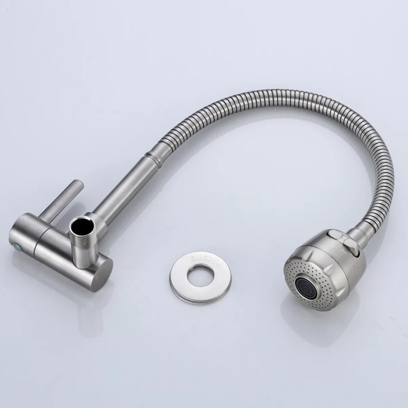 404B Kran Angsa Fleksible Dapur Tembok Stainless SUS 304 KeranFlexible