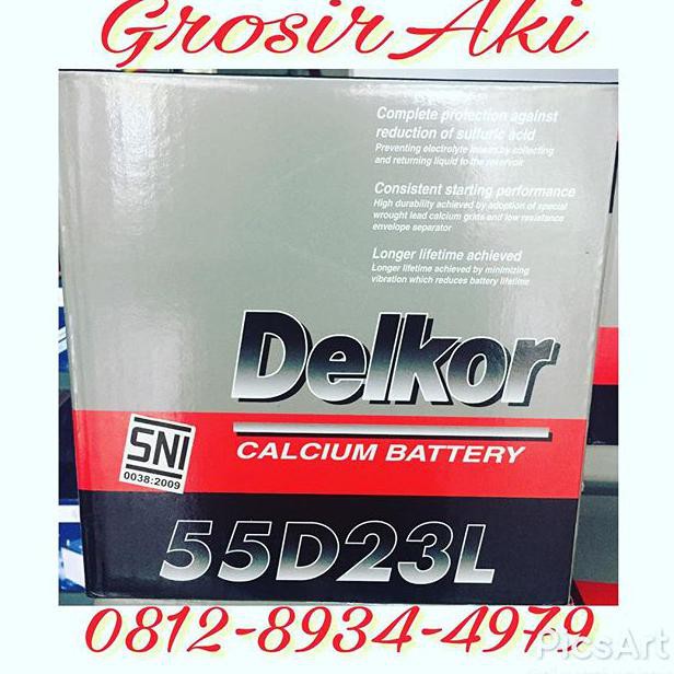 Aki Mobil Mitsubishi Outlander Delkor MF 55D23L Aki Kering 60 Ah