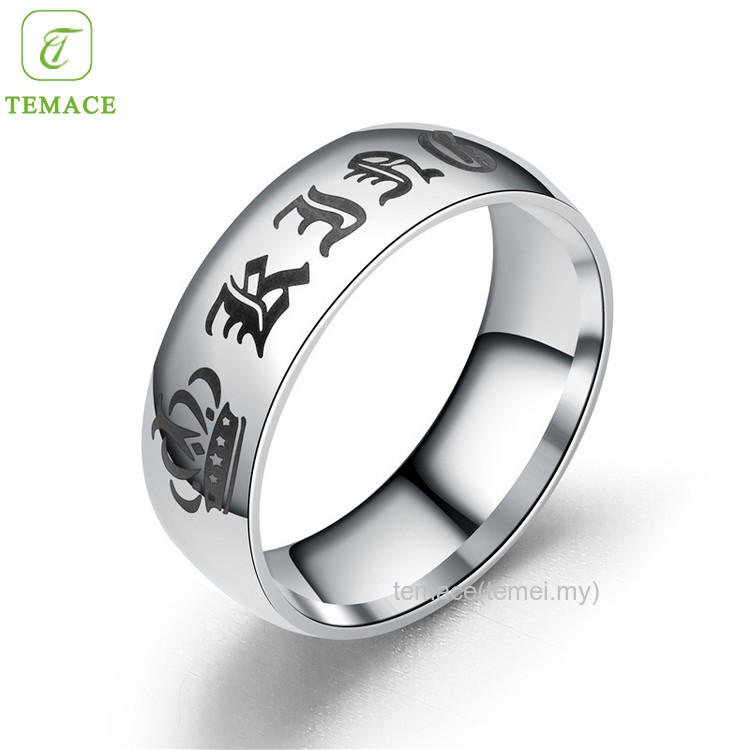 Cincin tangan titanium c05 black silver keren cowo cewe