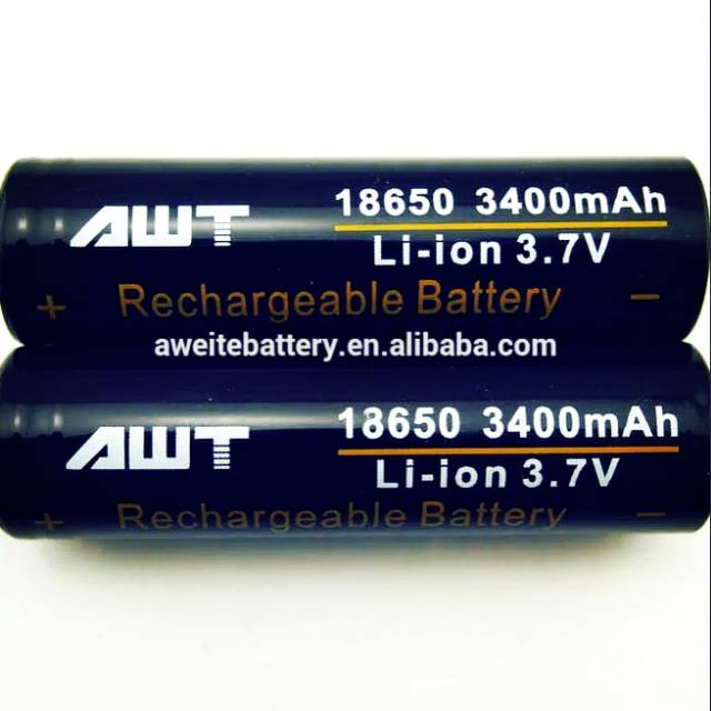 baterai vape AWT 18650 3400mAh black edition