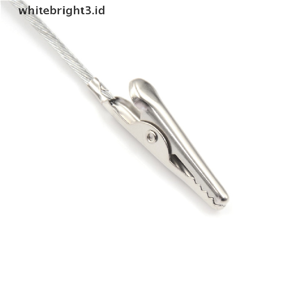 (whitebright3.id) 10pcs Klip Buaya Panjang 10cm Bahan Metal Untuk Tester Listrik