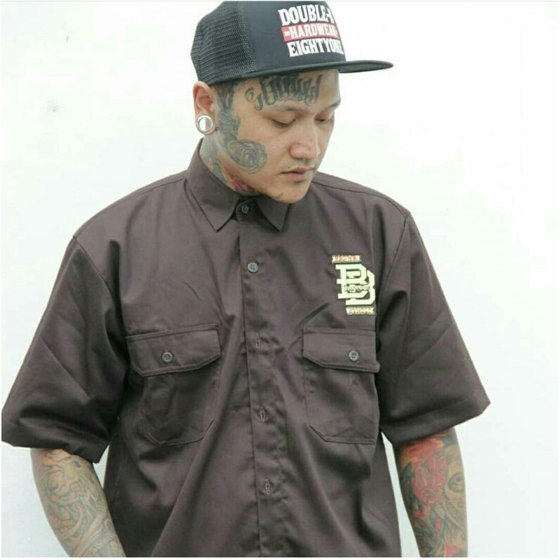 Kemeja distro / DBEO Hardwear / Brown Workshirt