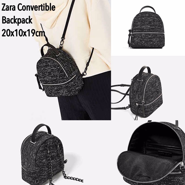 ZARA Convertible Backpack Canvas 