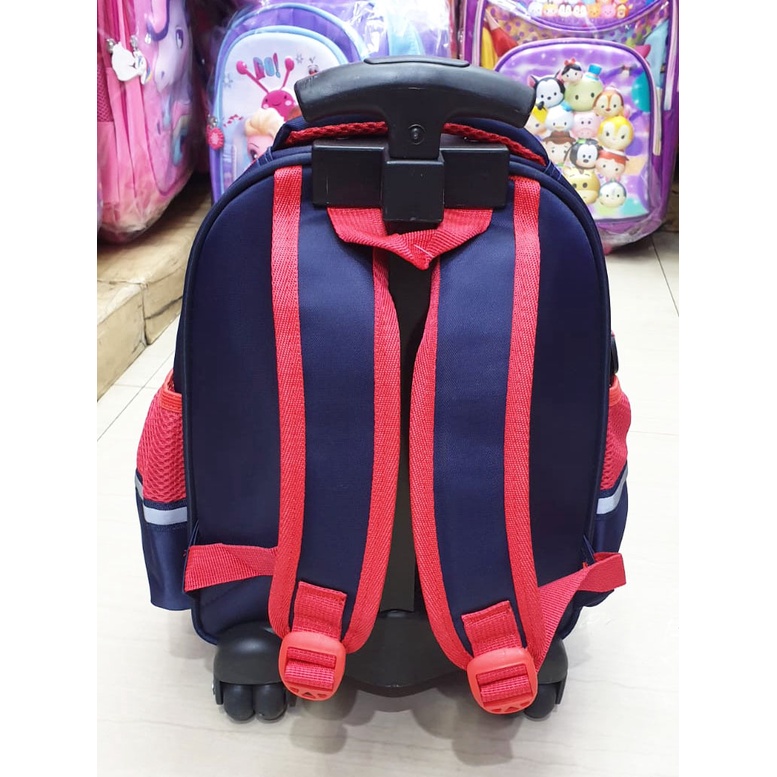 PROMO TERBAIK Tas TROLLEY DORONG ANAK LAKI LAKI SEKOLAH TK / PAUD 12inch GAMBAR ROBOT GLOSSY TIMBUL IMPORT ( luwi 12&quot; )