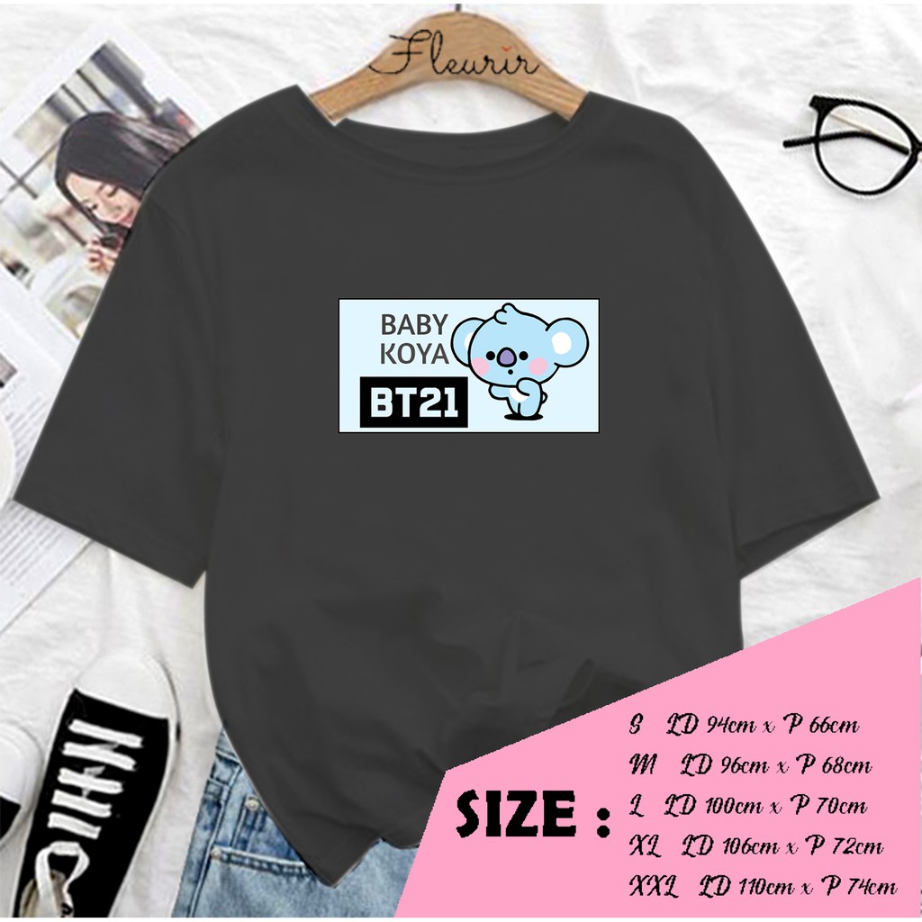 FLEURIR - KAOS BABY KOYA  WANITA DEWASA LENGAN PENDEK TUMBLR TEE UNISEX