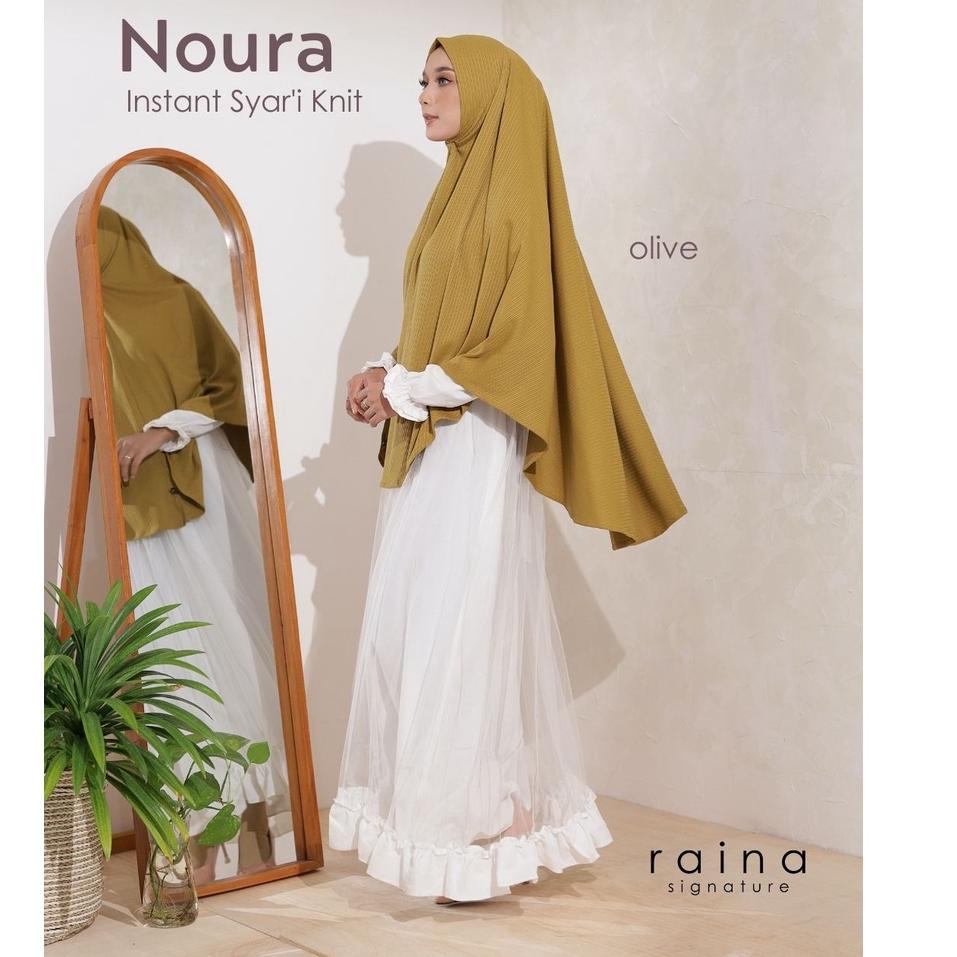 Sudah READY.. Raina Signature Bergo Daily NOURA  Syar'i Anti Tembem Special Knit Series