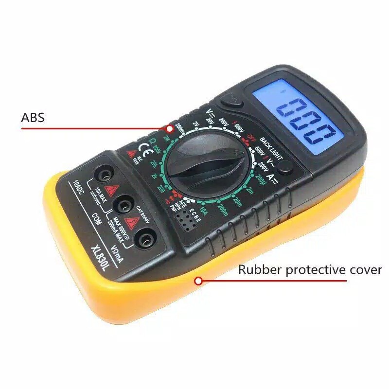 Multimeter Digital Avometer Digital Multitester Digital Alat Ukur Tegangan AC/DC Volltase Ledd