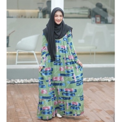 GAMIS KOREA SERI 2 (MOTIF KOTAK) / Gamis Arab / Gamis Harian / Gamis Lebaran / Gamis Kondangan