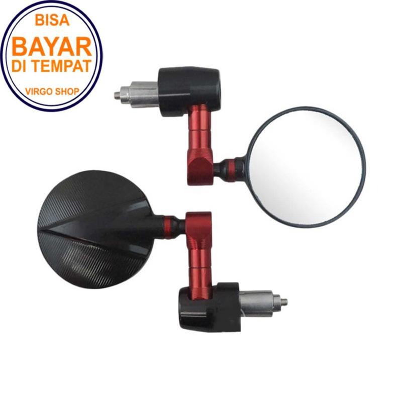 Spion Jalu Untuk Motor Universal Kaca Bulat - Kaca Kebiruan