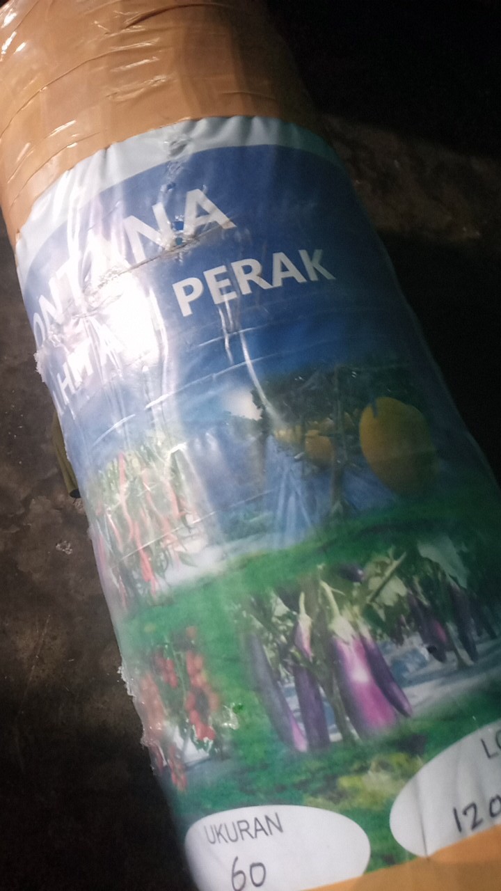 Plastik Mulsa Hitam Perak Montana Original 1 Roll 1,2m X 500m