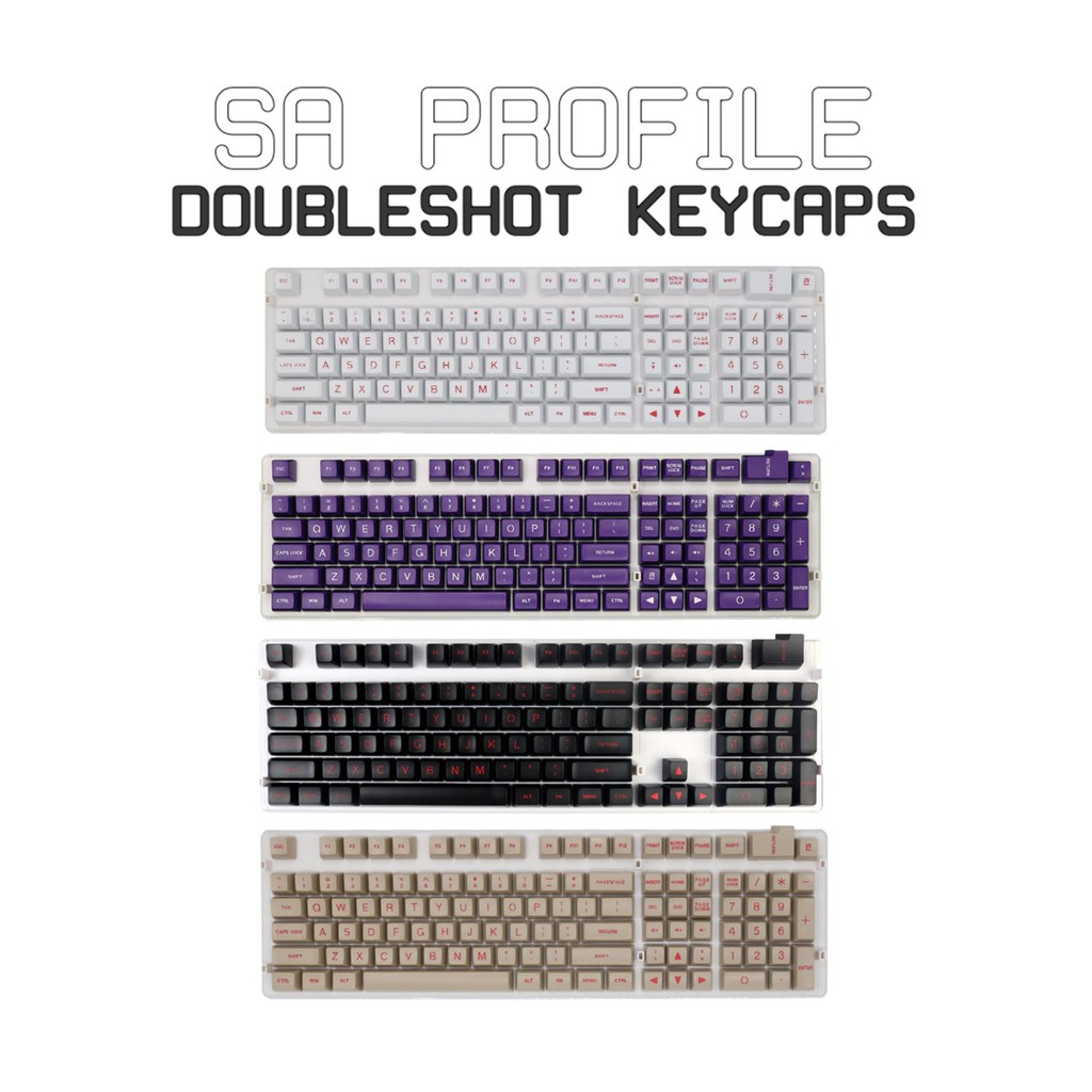 SA Profile Keycaps ABS Double Shot Mechanical Keyboard