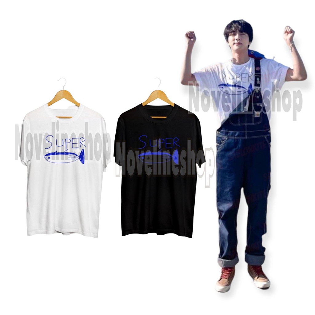 MURAH KAOS BTS SEOK JIN SUPER TUNA UNISEX COMBED KATUN TSHIRT OUTFIT