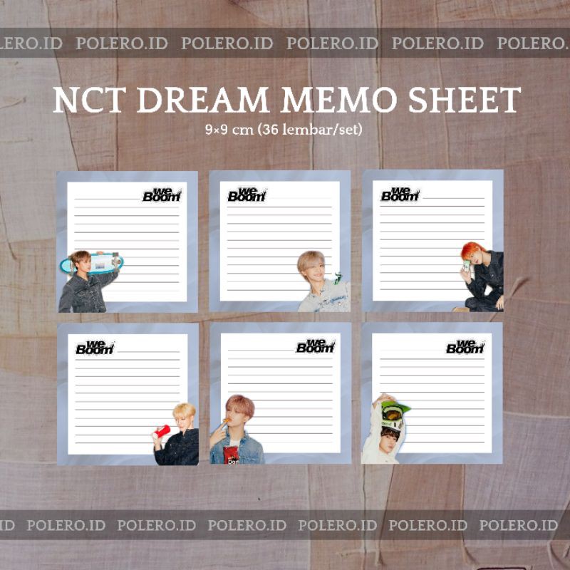 

NCT DREAM - We Boom Memo Custom Sheet