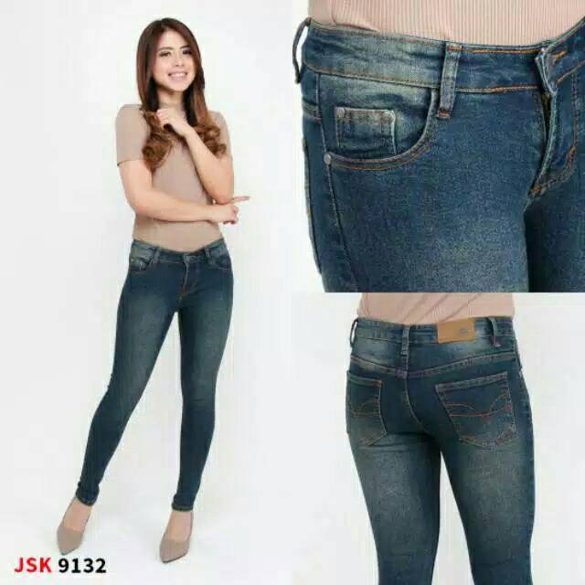  Celana  Panjang Skinny Jeans  Wanita  Denim Trendy Pensil 