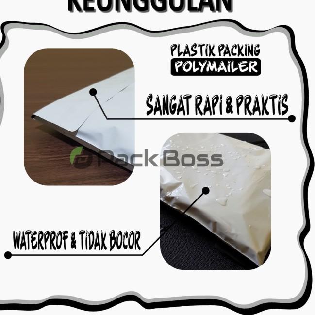 

✈ POLYMAILER 28X42 (ISI ±100) HARGA THE BEST KUALITAS THE BOSS - HITAM Non prem ☛