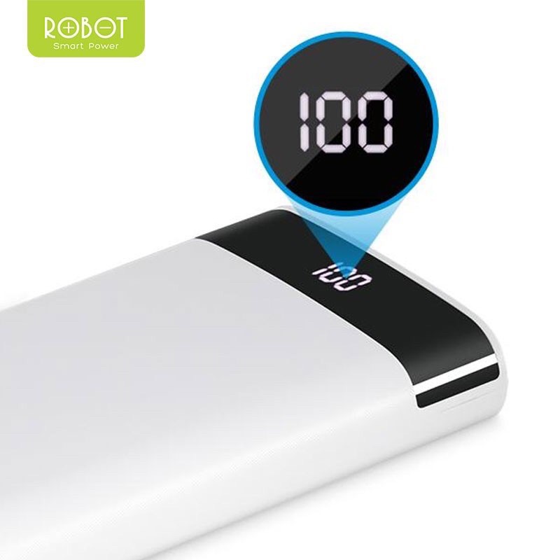 POWER BANK ROBOT RT210 ( 12000mAh ) 2 Input  2 Port USB Fast Charging Garansi Resmi 1Tahun By VIVAN