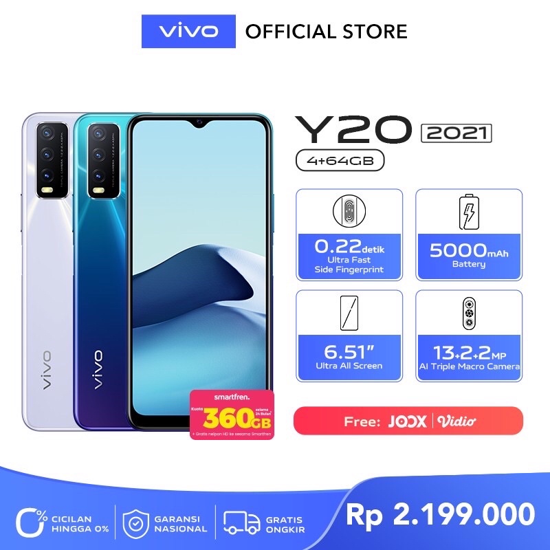 Vivo Y20 Ram 4GB Rom 64GB