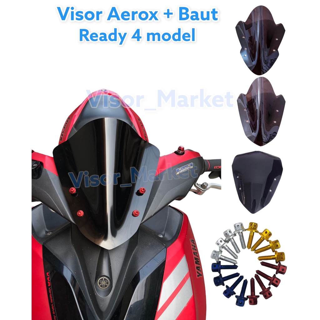 VISOR AEROX PLUS BAUT VARIASI PAKET VISOR AEROX 155 PLUS BAUT VARIASI