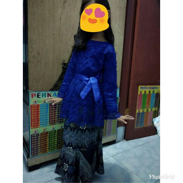 Setelan Kebaya Modern Angelia01 Dan Rok Duyung Batik Anak, Tannisa Collection