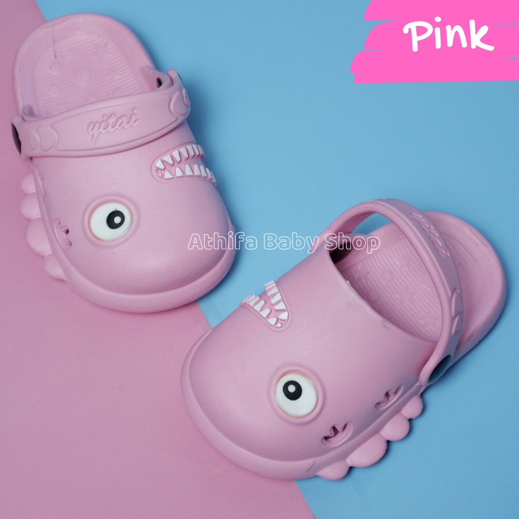 Sepatu Sandal Anak Baim Perempuan Usia 6 Bulan 1 2 3 Tahun Size 18-23 Karakter Dino Dyno Dinosaurus Dynosaurus Sendal Baim Gunung Karet Balita Prewalker Bayi Cewek