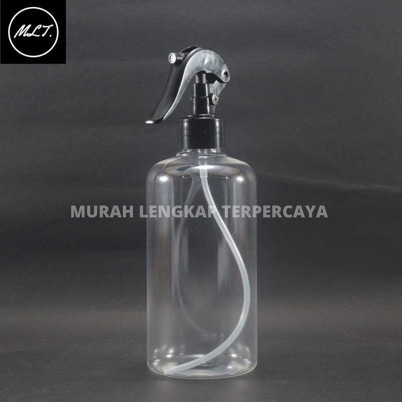 BOTOL PLASTIK 500ML CLEAR TUTUP TRIGGER SPRAY BEBEK N24 SEMPROT SPRAY NATURAL 500ML TRIGGER SPRAY  PET /  BOTOL SPRAY TRIGER 500ML NATURAL TUTUP SPRAY TRIGGER BEBEK NECK 24 HITAM PUTIH NATURAL