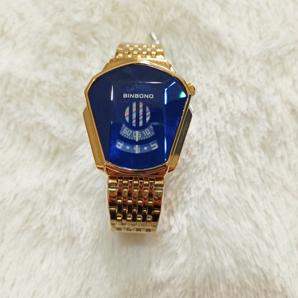 JAM TANGAN PRIA BINBOND JAM079G1 ORIGINAL RANTAI GOLD STAINLESS EMAS DANIEL COWOK PREMIUM MURAH ASLI