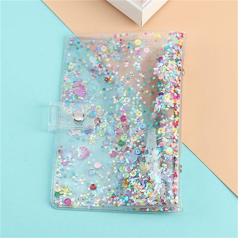 [Elegan] Notebook Cover Perlengkapan Kantor Perlengkapan Sekolah Map Binder Planner Cover Jurnal Cover 6cincin Binder Glitter Sequin Cover