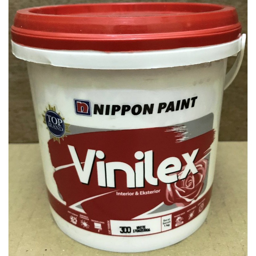 CAT TEMBOK INTERIOR VINILEX 1 KG KALENG NIPPON PAINT - VINILEX KEMBANG