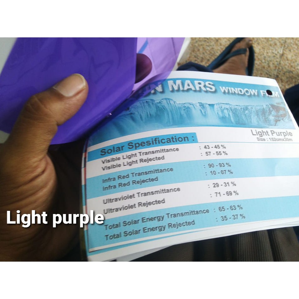 light purple kaca film sun mars fashion terbaru warna janda