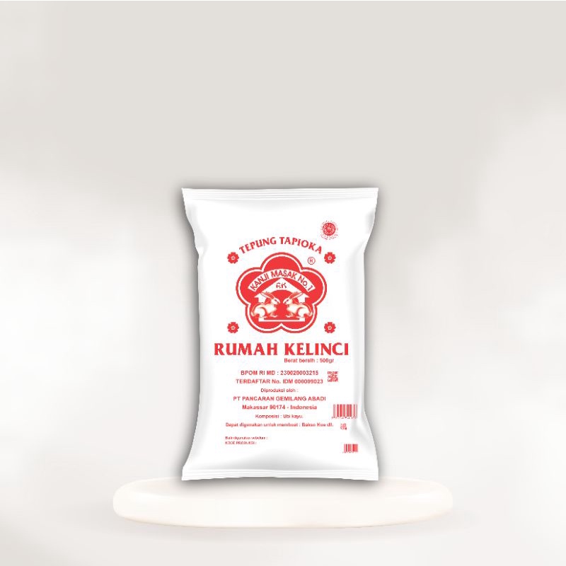 

Tepung Tapioka / Kanji Merk RUMAH KELINCI 500g per BAL