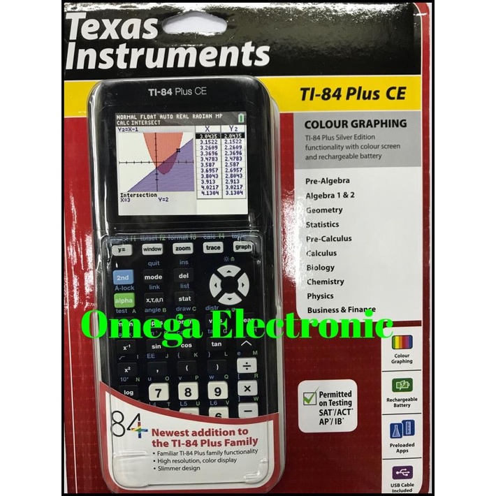 

Texas Instruments Ti-84 Plus Ce Graphing Calculator Kuliah Sekolah