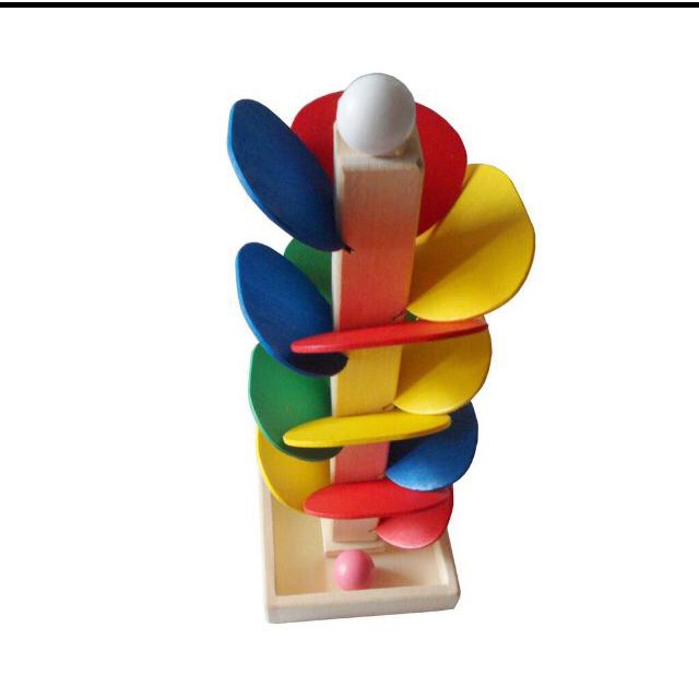 Mainan Edukasi Puzzle Track Marble Run Bahan Kayu