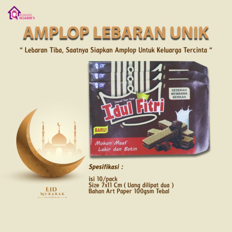 

Amplop Lebaran Unik Motif Snack//Isi 10 pcs//Ready Stok