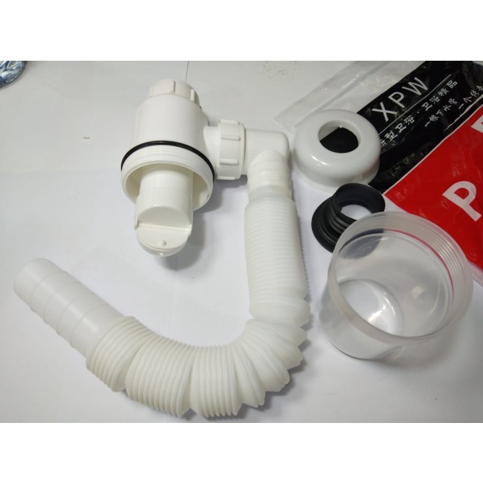 PTMndri - Sifon wastafel botol model soligen/ sifon botol plus selang pembuangan