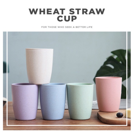 Gelas Wheat Straw Kopi Mug Cangkir / Gelas Gandum Kokoh / Gelas Kumur Kamar Mandi BPA Free