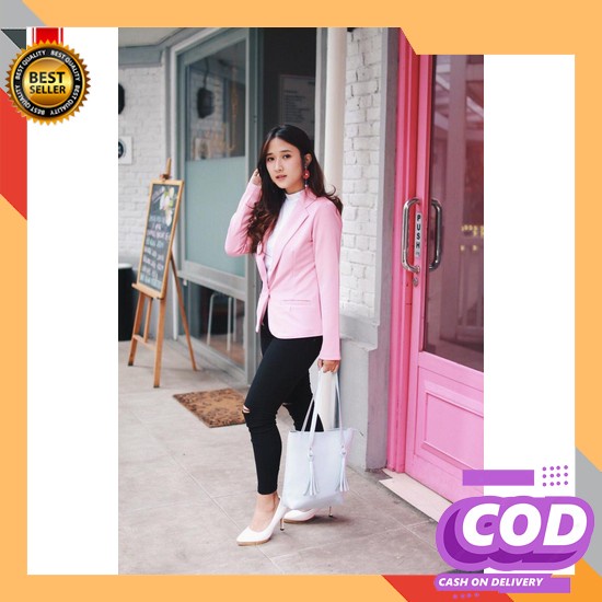 Others Blazer Jumbo Blazer Oversize Blazer Panjang Korean Style Wanita Blazer Wanita Terbaru 2021 Im