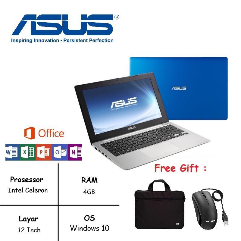 NOTEBOOK ASUS X201e RAM 4GB SSD 128GB WIN 10