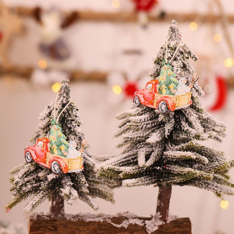 12pcs Ornamen Liontin Mobil Warna-Warni Untuk Dekorasi Pohon Natal
